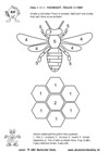 včela medonosná - včielka a včelí plást - pracovný list z ABC Materská škola